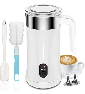 Milk Frother, 4-in-1 Milk Frother and Steamer for Coffee, WHITE - Picture 1 of 8
