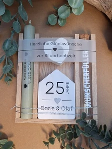 Silberhochzeit / Geschenk / Name /  Wunscherfüller / Raysin / Mitbringsel - Bild 1 von 7