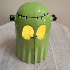 Kobold und Ghul Halloween Frankenstein grüner Geist 8" Figur LED beleuchtet NEU - Bild 1 von 14