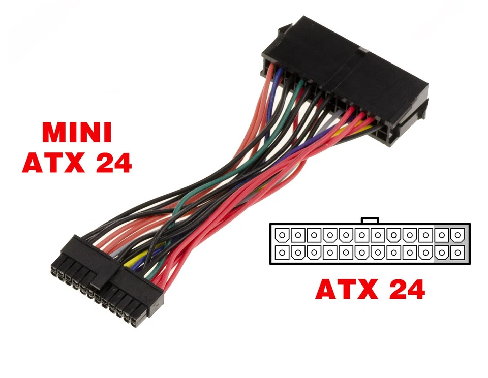 Kordon Adapter ATX 24 Buchse Auf Mini ATX24 Stecker Mini-24 - Länge 15 CM - Bild 1 von 1