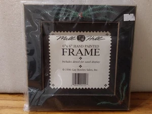 Mill Hill Frame 6X6 Wooden Square Gay Bowles 1996 Cross Stitch Christmas Painted - Picture 1 of 4