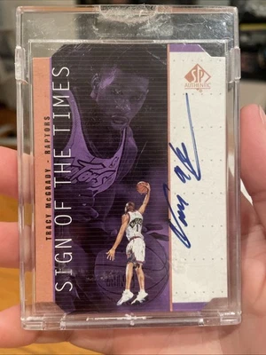 1998-99 SP Authentic - Sign of the Times Bronze #MG Tracy McGrady Auto Die Cut - Image 1 of 4