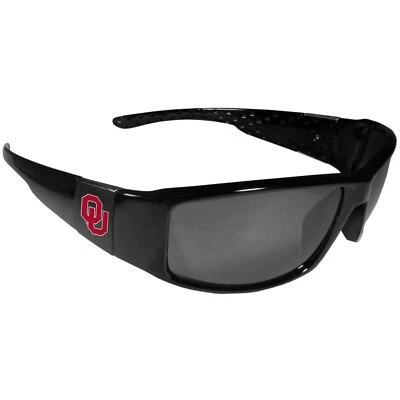 Oklahoma Sooners Black Wrap Sunglasses - Image 1 of 3