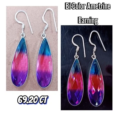 Glorious Bi-Color Ametrine Earning 69.20 Ct Pear Cut EGL Cetified Gemstone SMP - Image 1 of 4