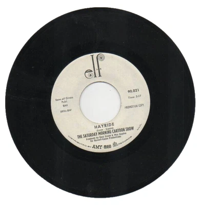 SATURDAY MORNING CARTOON SHOW   45 RPM Promo Record   "HAYRIDE"   Excellent+! - Image 1 of 2