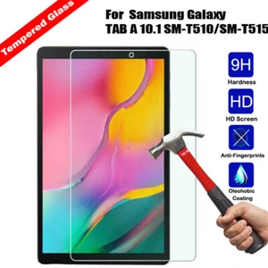 Samsung Galaxy TAB A 10.1 SM-T510 T515 P200 T205 Tempered Glass Screen Protector - Picture 1 of 16
