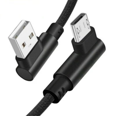 10FT 90 Degree Angle Fast Charge Micro USB Cable Rapid Power Sync Cord Charger L - Image 1 of 4