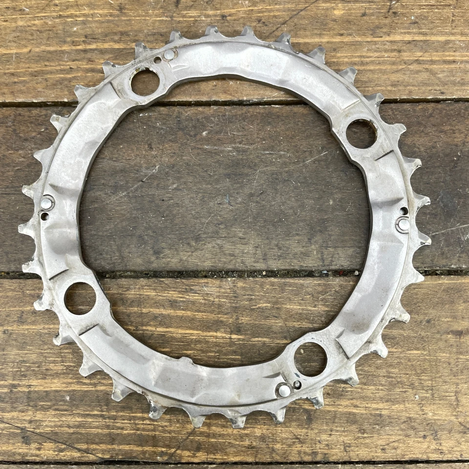 Shimano 32t Chainring 32 Tooth 104 BCD 4 Arm Ramp Pin Mountain Deore LX XT - Image 1 of 4