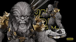 Black Krrsantan 3D Printed Figure, Wookiee Bounty Hunter Statue, Unpainted - Picture 1 of 9