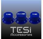 Tesi Stratocaster Knob Set - Blue, White Ink