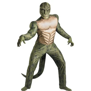 Disguise Mens Spider-Man Lizard Muscle Costume - XX Large - Green - Picture 1 of 2