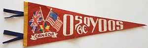 20-1/2" Felt Pennant OSOYOOS BC CANADA American Union Jack Flags Maple Leaf - Foto 1 di 3