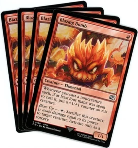 x4 Blazing Bomb - 0130 - Final Fantasy - Magic The Gathering - Casi nuevo/muy bueno - Imagen 1 de 1