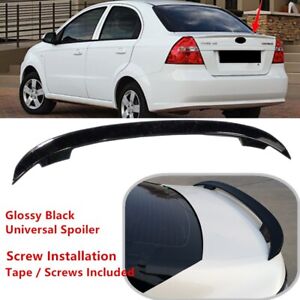 Fit For Chevrolet Aveo 07-11 Rear Trunk Spoiler Sport Wing Universal Gloss Black