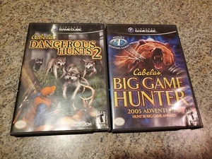 GameCube Game Lot 2 Cabelas Dangerous Hunts 2 And Cabelas Big Game Hunter (H3) - Picture 1 of 11