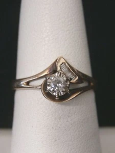Impresionante anillo de compromiso de diamantes de oro amarillo de 10 K. ¡Haz una oferta! #1369 - Imagen 1 de 6