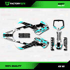 White & Cyan Shift Racing Graphics Kit fits Kawasaki 00-24 Kx65 Kx 65 Decal