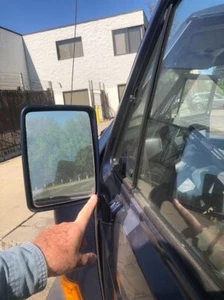 vw 1986-1992 POWER OEM Vanagon LEFT Drivers Side View Mirror NAVY BLUE - Picture 1 of 8