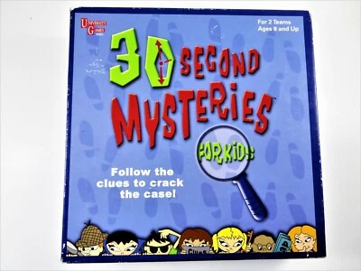 Game 30 Second Mysteries For Kids 8 And Up 2003 University Games USA Complete - Image 1 of 4