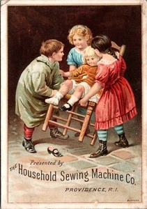 The Household Sewing Machine Company Providence Rhode Island Trade Card - Picture 1 of 2