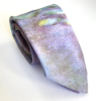 Corbata para hombre Ralph Marlin impresionista poliéster púrpura rosa Foto 1 de 4