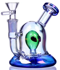 GENIAL Bong GRUESO Vidrio Bong ALIENÍGENA Bongs OVNI Bong Monstruo Bong Iridiscente *EE. UU.* - Imagen 1 de 4