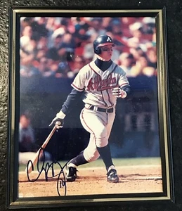 Chipper Jones #10 Autographed Photo 8+10 HOF - Picture 1 of 3