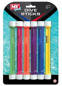 M.Y Underwater 6 Dive Sticks Swimming Pool Kids Game Swim Fun Toy Holiday - Picture 1 of 9