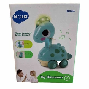 HOLA Toy Dinosaur Interactive Touch & Go or Push Along Mode Lights & Sounds BB13 - Picture 1 of 7
