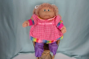 CPK Doll with face Dimple Pink dress yellow bloomers tagged Clothes Coleco - Picture 1 of 2