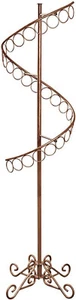 Bufanda Espiral Bufandas Estante Exhibición 27 Anillos 6' Alto x 17" W Acabado Rizado Bronce - Imagen 1 de 11