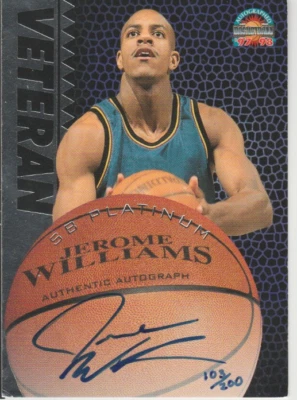 Jerome Williams 1997 Score Board autograph auto card  - Image 1 of 2