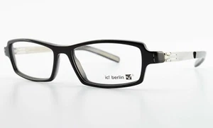 Ic! Berlin Glasses Frame Model Ferdinand Patented Square Black Silver c2006 - Picture 1 of 10