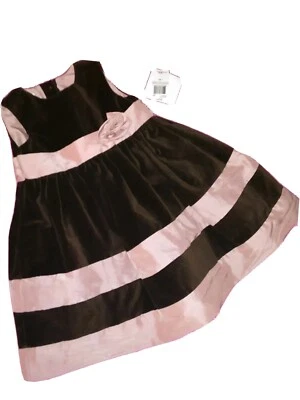 Samantha Says Brown velvet dusty pink dress 2 girl nwt $70.00 - Image 1 of 4