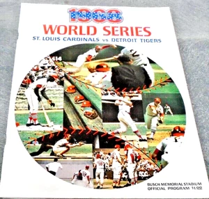 1968 WORLD SERIES PROGRAM BASEBALL ST LOUIS CARDINALS DETROIT TIGERS BUSCH STADI - Picture 1 of 8