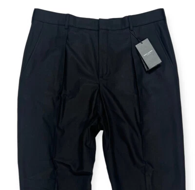 Saint Laurent Black Wool Baggy Pants Size EU 52, US 36, Made in Italy - Image 1 of 4