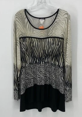 Blusa Bali Corp Usada Manga Larga Estampado Animal Talla XL USADA EN EXCELENTE ESTADO Foto 1 de 4