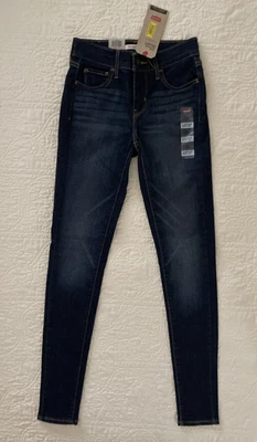 NWT Levi's 710 Super Skinny stretch Mid Rise Dark Women’s Jeans Sz 25 x 30 - Image 1 of 4