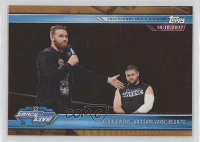 2019 Topps WWE Road to Wrestlemania Bronze and Reunite Kevin Owens Sami Zayn #63 - Image 1 of 2