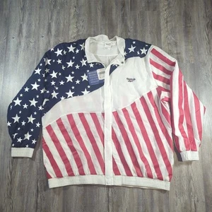 Reebok Classic Hush Track Jacket USA Stars & Stripes American Flag Mens Size 2XL - Picture 1 of 13