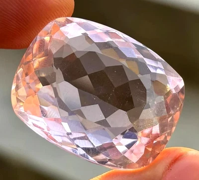 AAA+ Large Pink Topaz 82.10 Ct. Cushion Cut Loose Gemstone Gift for Women/Her - Image 1 of 4