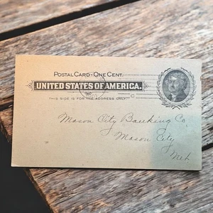 1901 US Postal Card Bankers Life Association Mason City Nebraska Ephemera - Picture 1 of 2