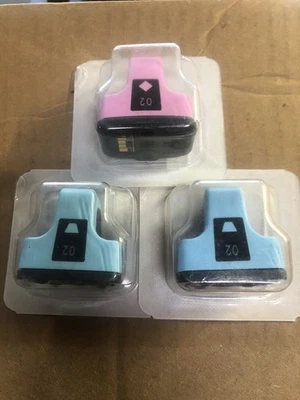 New Genuine HP 02 Light Cyan Light Magenta 2PK Ink Cartridges - Image 1 of 4