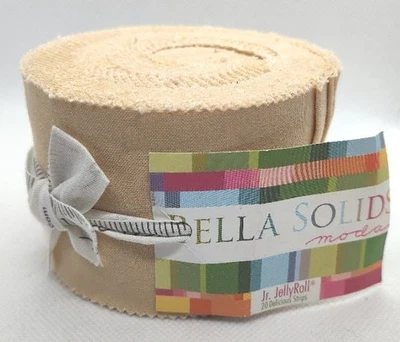 Moda Jelly Roll - Bella Solids-9900JJR-39-2. x 2.5" strips x 42/44"  100% Cotton - Image 1 of 4