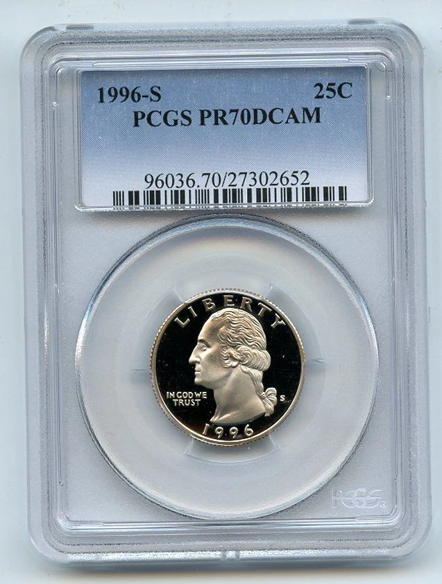1996 S 25C Washington Quarter Proof PCGS PR70DCAM - Image 1 of 1