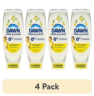 (4 pack) Dawn Free & Clear EZ-Squeeze Dish Soap, Lemon, 24.3 fl oz - Image 1 of 4