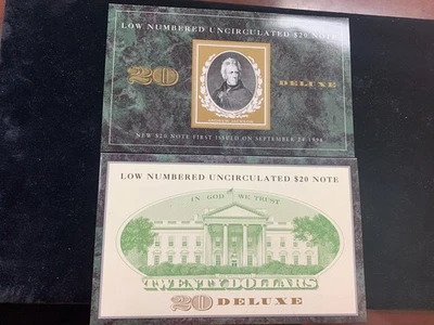 USA (24 piece lot) Low Numbered UNC $20 Note DELUXE 1996 DC-6465 - Image 1 of 4