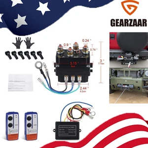 12V 500A Winch Control Solenoid Relay Contactor With Wireless Winch Remote Kit - Picture 1 of 12