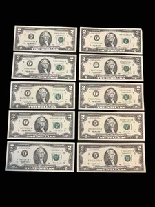 25 ($2) TWO DOLLAR BILLS CIRCULATED - 1995 Series - Picture 1 of 6