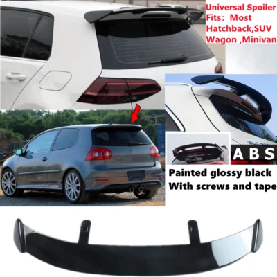 Universal Rear Roof Spoiler Top Wing Gloss Black Fit For VW Volkswagen R32 2008 - Image 1 of 4